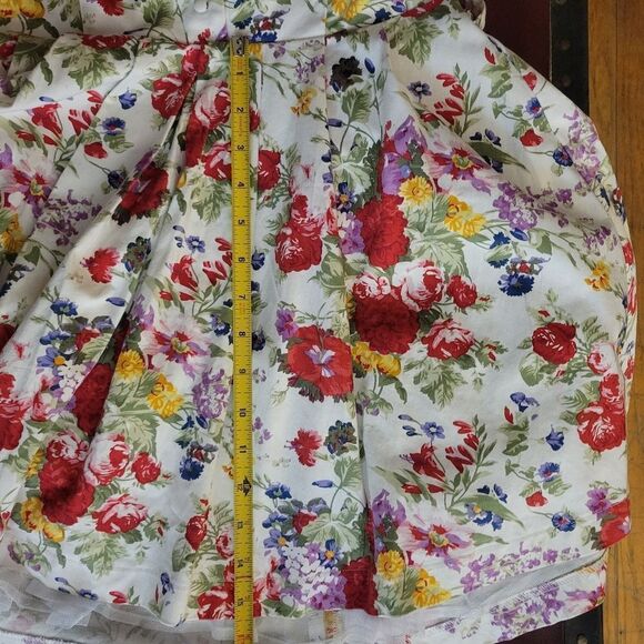 English Rose Miss Selfridge Floral Retro Sweetheart Tea Dress - Picture 14 of 16